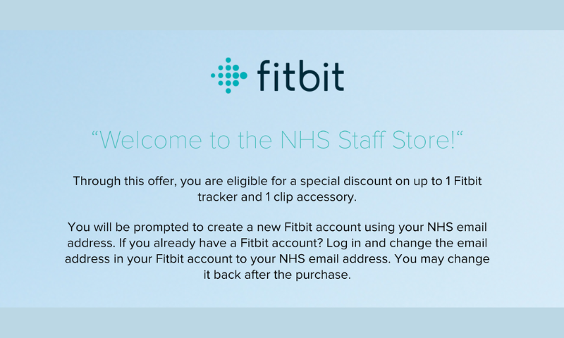 fitbit discount nhs