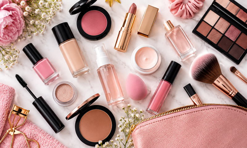 beauty products on a table
